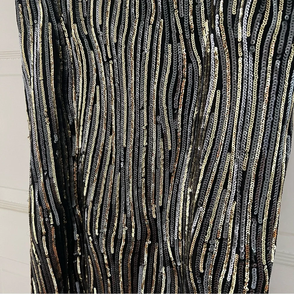 EUC Sequin Party Dress - Black Gold - Picture 10 of 10